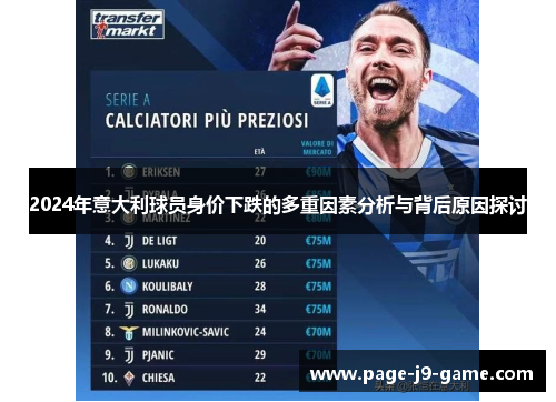 2024年意大利球员身价下跌的多重因素分析与背后原因探讨