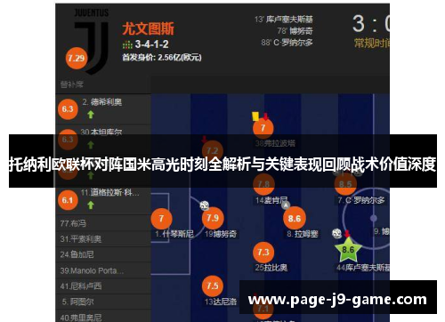 托纳利欧联杯对阵国米高光时刻全解析与关键表现回顾战术价值深度